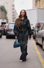 LARSEN THOMPSON Arrives at Antonio Marras Show at Milan Fashion Week 02/25/2026