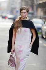LARSEN THOMPSON Arrives at Moschino Show at Milan Fashion Week in Milan 02/27/2026