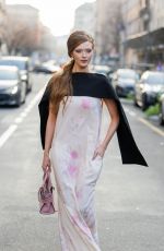 LARSEN THOMPSON Arrives at Moschino Show at Milan Fashion Week in Milan 02/27/2026