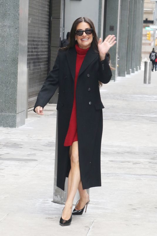 LEA MICHELE Arrives at ABC Studios in New York 02/03/2026