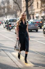 LEONIE HANNE Arrives at Fendi Fashion Show Womenswear FW 2026/27 at Milan Fashion Week 02/25/2026