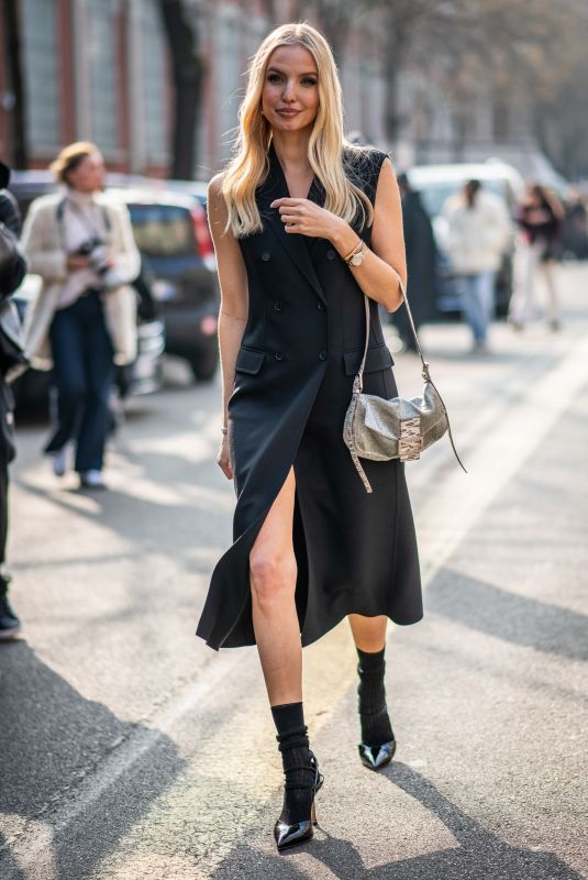 LEONIE HANNE Arrives at Fendi Fashion Show Womenswear FW 2026/27 at Milan Fashion Week 02/25/2026