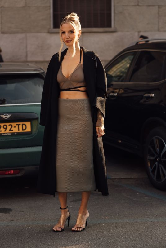 LEONIE HANNE Arrives at Max Mara Fashion Show at Milan Fashion Week 02/26/2026