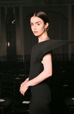 LILY COLLINS at Harris Reed A/W 