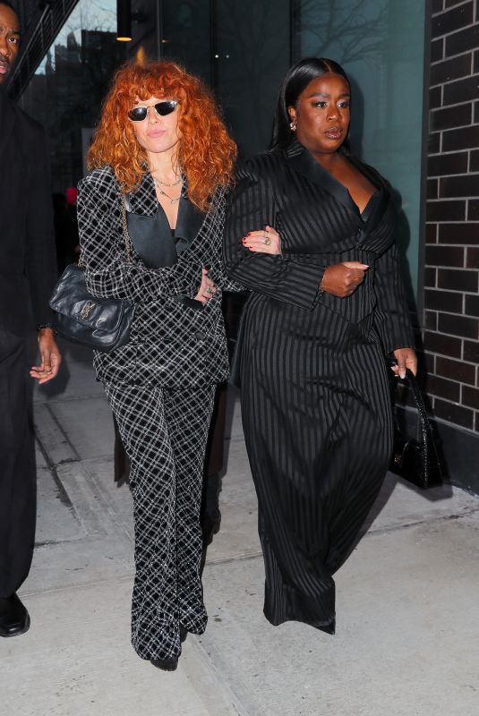 NATASHA LYONNE and UZO ADUBA Leaves Christian Siriano Fashion Show in New York 02/12/2026
