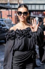 NINA DOBREV Arrives at Carolina Herrera RTW Fall 2026 Show at NYFW in New York 02/12/2026
