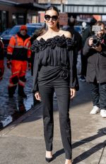 NINA DOBREV Arrives at Carolina Herrera RTW Fall 2026 Show at NYFW in New York 02/12/2026