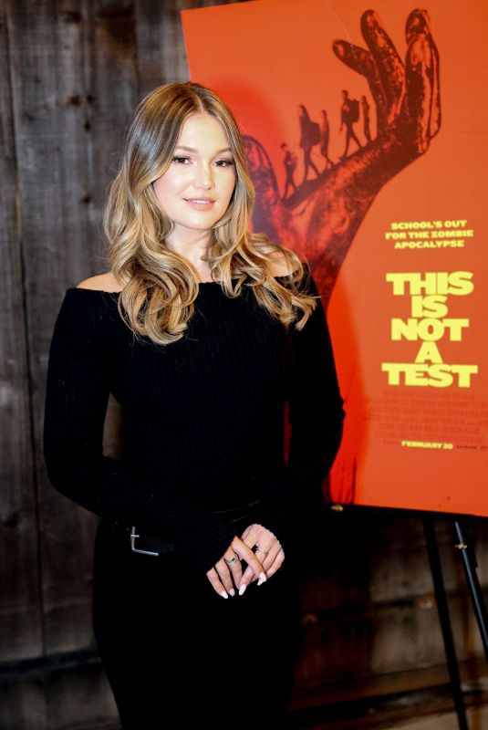 OLIVIA HOLT at Special Screening of This Is Not a Test in Los Angeles 02/12/2026