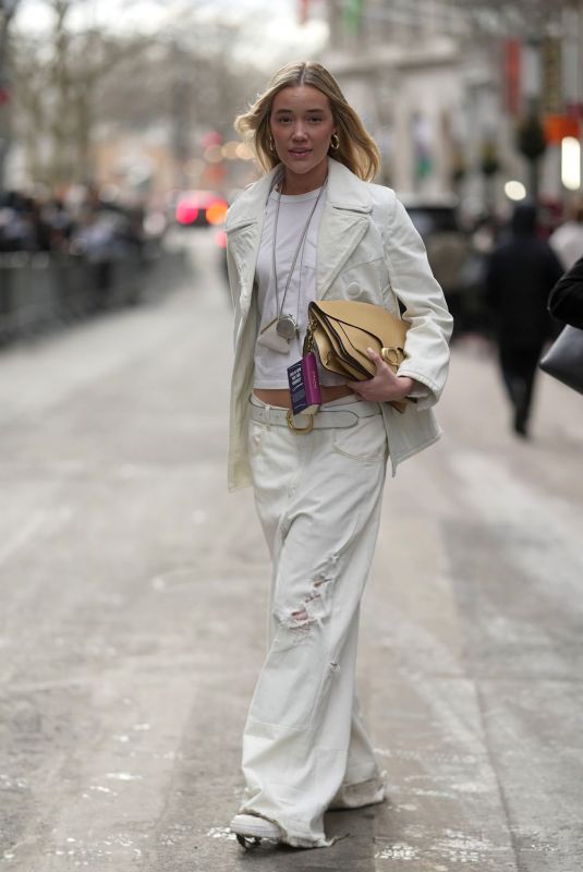 OLIVIA PONTON Arrives at Coach Fall 2026 Runway Show at New York Fashion Week 02/11/2026