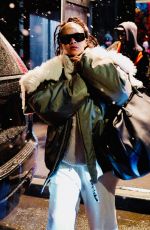 RIHANNA Leaves Four Seasons Downtown in New York City 02/15/2026