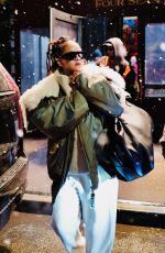 RIHANNA Leaves Four Seasons Downtown in New York City 02/15/2026