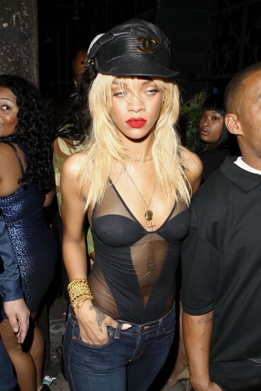 RIHANNA Leaves Greystone Manor Nightclub in Los Angeles 02/05/2012