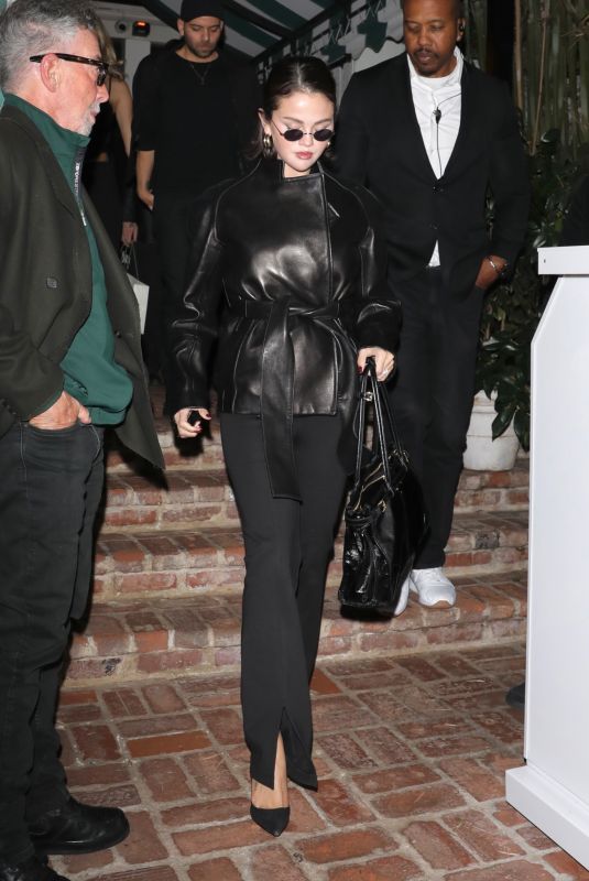 SELENA GOMEZ Leaves Brooks Nader’s Birthday Dinner held San Vicente Bungalows in West Hollywood 02/07/2026