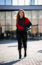 XENIA ADONTS Arrives at Prada Fashion Show at Milan Fashion Week 02/26/2026