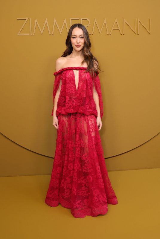 ALYCIA DEBNAM-CAREY at Zimmermann Womenswear Fall/Winter 26/27 Show at Paris Fashion Week 03/09/2026