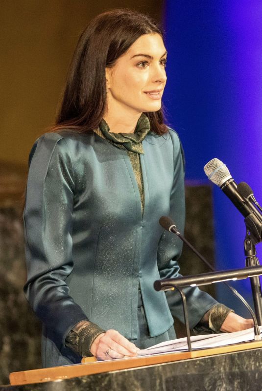 ANNE HATHAWAY at International Women’s Day Event at U.N. Headquarters in New York 03/09/2026