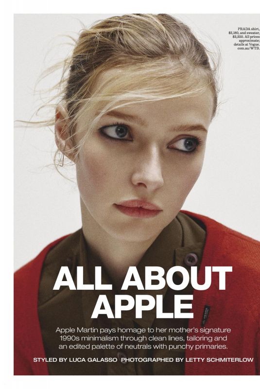 APPLE MARTIN in Vogue Australia, April 2026