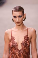 BELLA HADID Walks Runway at Saint Laurent Womenswear Fall/Winter 2026-2027 Show at Paris Fashion Week 03/03/2026