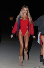 BROOKS NADER in a Red Swimsuit on the Set of Baywatch Reboot at Venice Beach 03/19/2026