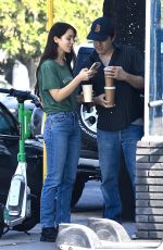 CAYLEE COWAN and Casey Affleck Out for Coffee at Blue Bottle in Los Feliz 03/25/2026