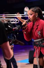 CHLOE BAILEY Performs National Anthem at NBA All-Star Friday in Los Angeles 02/13/2026