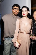 DITA VON TEESE at at Lashify x Dita Von Teese Pre-Oscar Dinner at San Vicente Bungalows in West Hollywood 03/11/2026