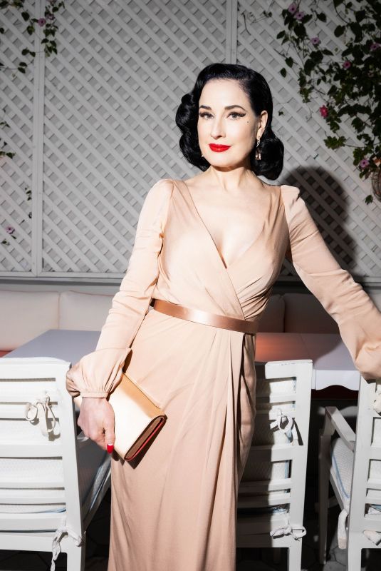 DITA VON TEESE at at Lashify x Dita Von Teese Pre-Oscar Dinner at San Vicente Bungalows in West Hollywood 03/11/2026
