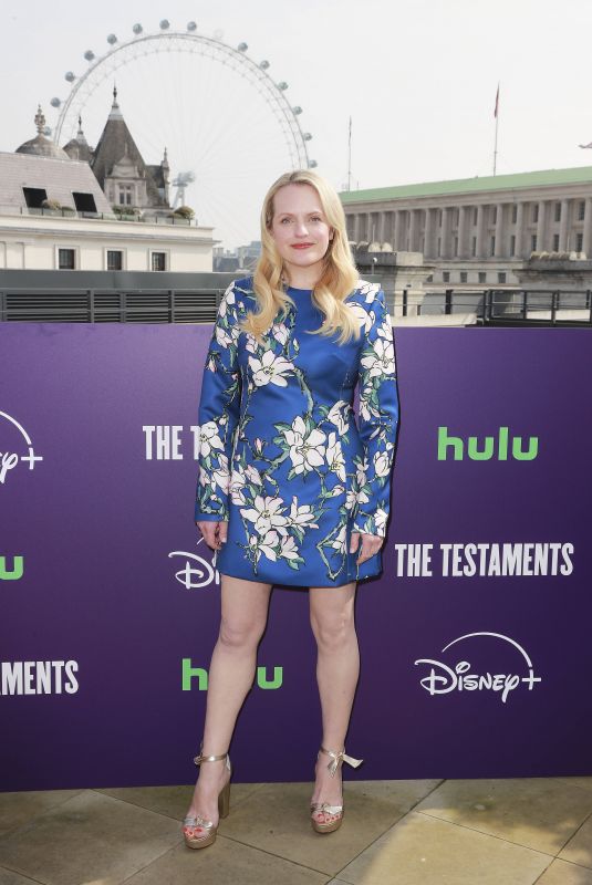 ELISABETH MOSS at UK Photocall for The Testaments at Raffles in London 03/26/2026