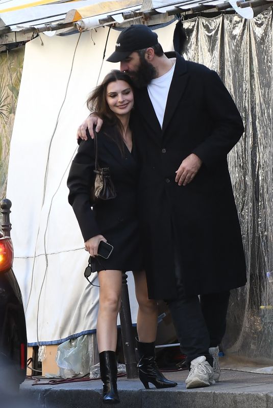 EMILY RATAJKOWSKI and Romain Gavras Out at Rue de Bretagne at Paris Fashion Week in Paris 03/03/2026