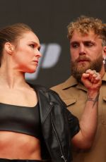 GINA CARANO and RONDA ROUSEY at Most Valuable Promotions Press Conference at Intuit Dome Arena in Inglewood 03/10/2026