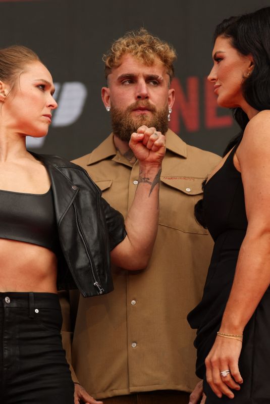 GINA CARANO and RONDA ROUSEY at Most Valuable Promotions Press Conference at Intuit Dome Arena in Inglewood 03/10/2026