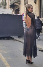 JESSICA GOICOECHEA Arrives at Blumarine Fall/Winter Show in Milan 02/27/2026