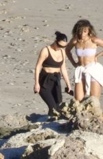 KIM KARDASHIAN Out at Beach with Trainer MELISSA ALCANTARA in Malibu 03/10/2026