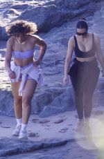 KIM KARDASHIAN Out at Beach with Trainer MELISSA ALCANTARA in Malibu 03/10/2026