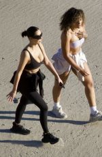 KIM KARDASHIAN Out at Beach with Trainer MELISSA ALCANTARA in Malibu 03/10/2026