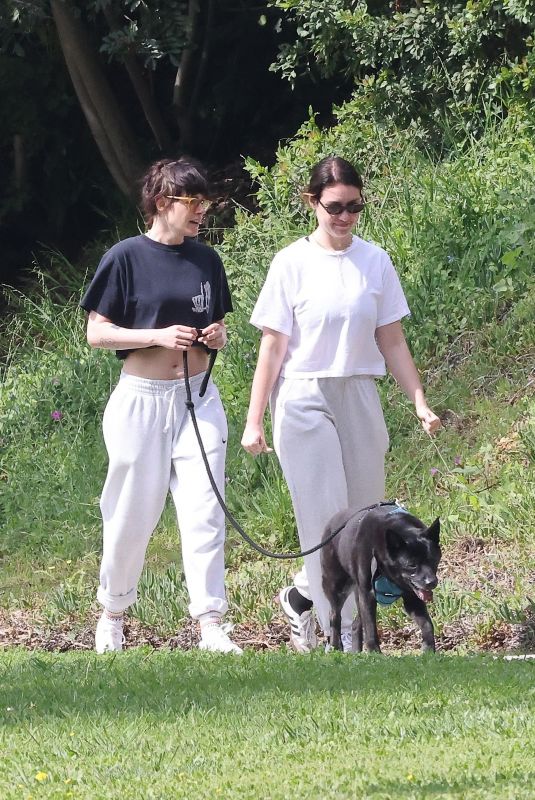 KRISTEN STEWART Walking Her Dog with a Friend in Los Feliz 03/04/2026