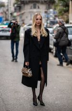 LEONIE HANNE Arrives at Dolce & Gabbana Womenswear F/W 2026/27 Fashion Show at Milan Fashion Week 02/28/2026