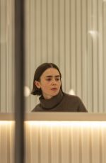 LILY COLLINS Leaves Keren Bartov Skin Studio in London 02/25/2026
