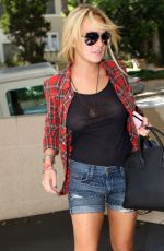 LINDSAY LOHAN Out and About in Santa Monica 08/27/2010