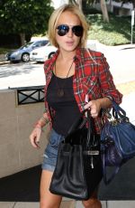 LINDSAY LOHAN Out and About in Santa Monica 08/27/2010