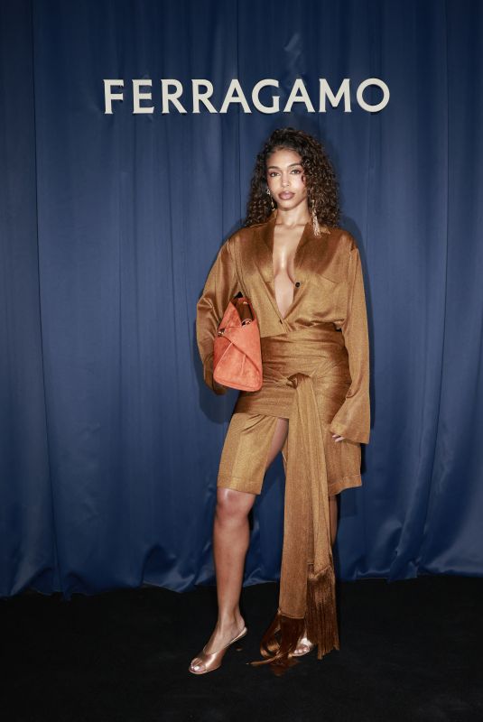 LORI HARVEY at Ferragamo FW26 Fashion Show at Triennale di Milano in Milan 02/28/2026