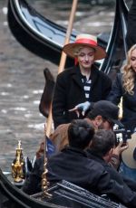 MADONNA and JULIA GARNER at a Photoshoot Aboard a Gondola in Venice 03/21/2026