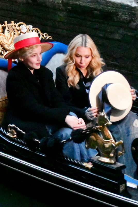 MADONNA and JULIA GARNER at a Photoshoot Aboard a Gondola in Venice 03/21/2026