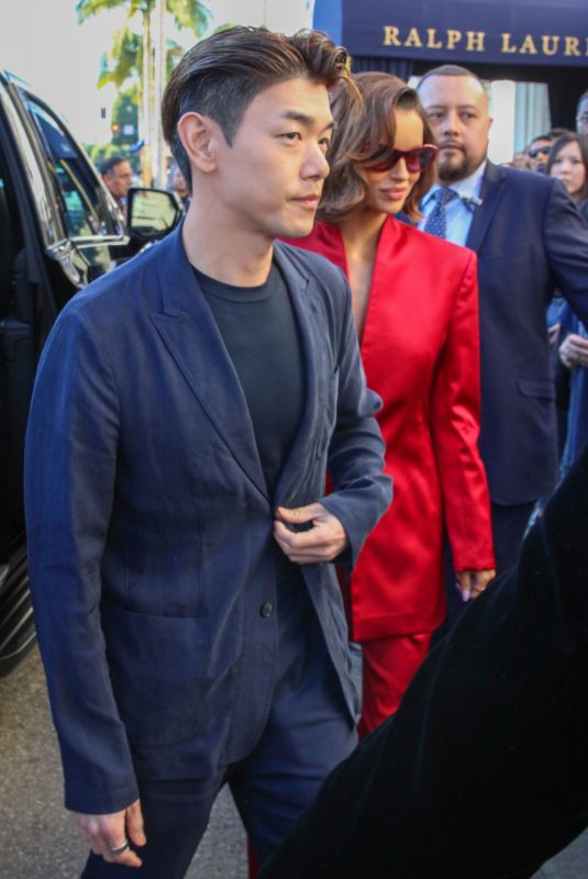 MAURA HIGGINS and Eric Nam Arrives at Giorgio Armani