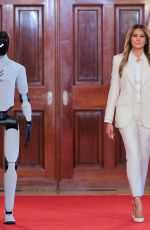 MELANIA TRUMP with a Humanoid Robot for a Summit at White House in Washington, DC 03/25/2026