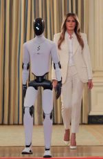 MELANIA TRUMP with a Humanoid Robot for a Summit at White House in Washington, DC 03/25/2026