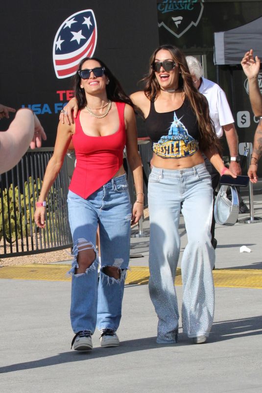 NIKKI and BRIE BELLA Leaves Fanatics Flag Football Classic in Los Angeles 03/21/2026