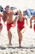 OLIVIA DUNNE in a Red Swimsuit Filming Scenes for Baywatch in Los Angeles 03/18/2026