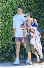OLIVIA PONTON and Joe Burrow Arrives at a Pool Party in Los Angeles 03/29/2026
