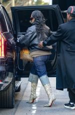 RIHANNA and A$AP Rocky Leaves a Building with Heavy Security in New York City 03/17/2026